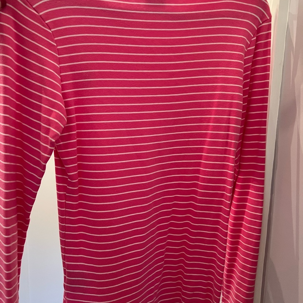 Ladies Ralph Lauren pink stripe long sleeve top - Picture 2 of 3